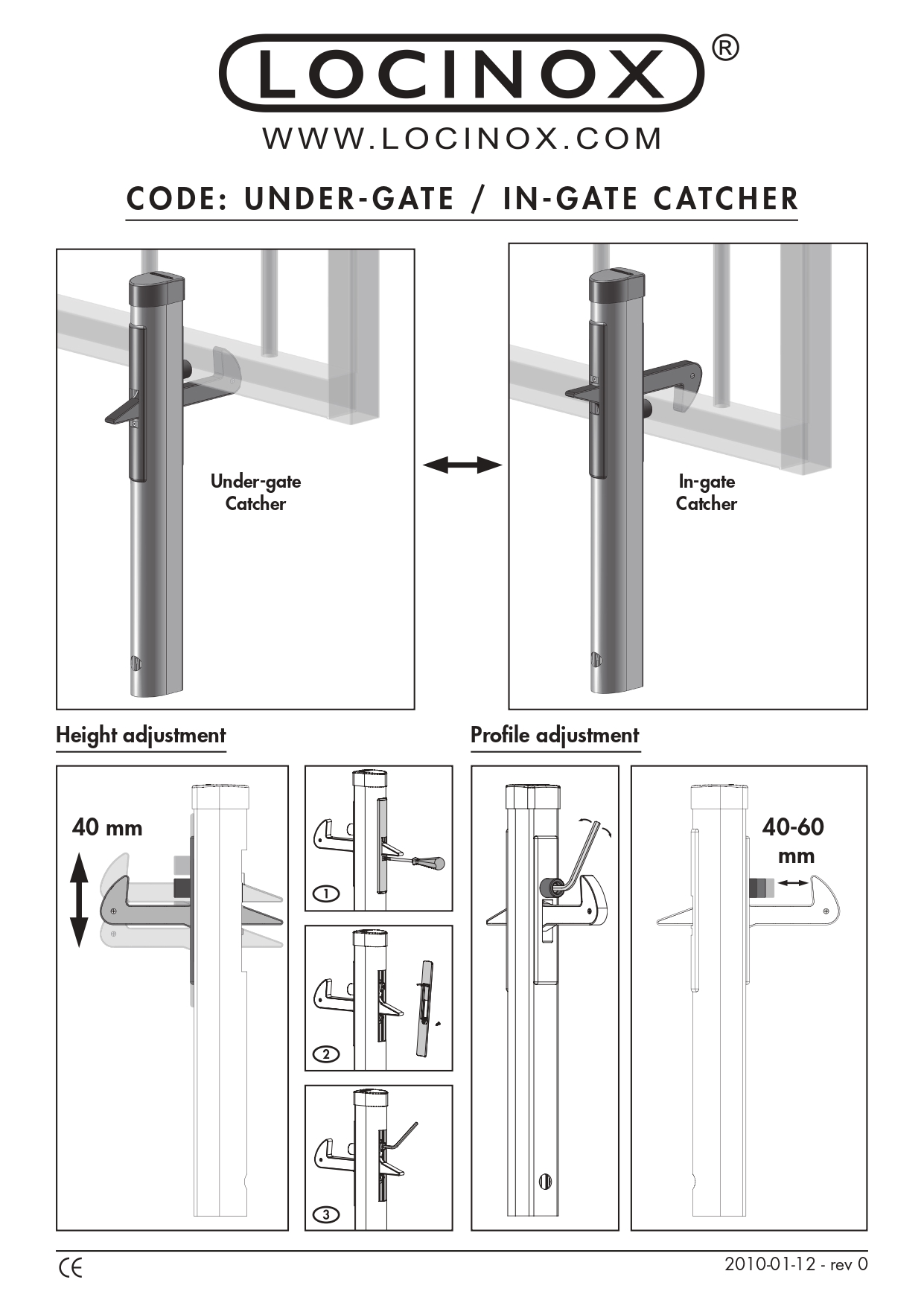 LOCINOX LÅGEFANGER UGC (UNDER-GATE-CATCHER) VARMEGALVANISERET - Pschack